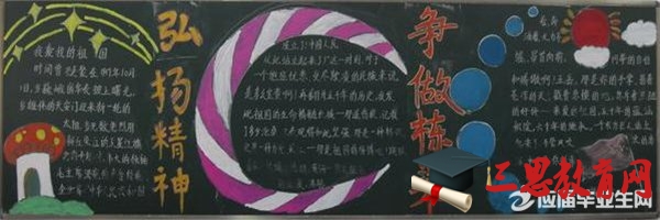  学长征精神黑板报设计图片