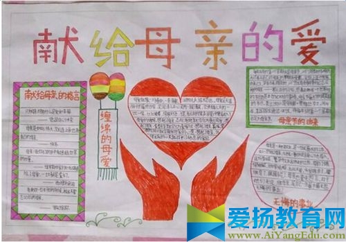 母亲节手抄报图片简单的模板_母亲节手抄报图片简单又漂亮图片版面