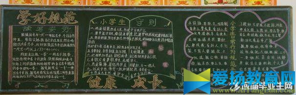 小学生守则黑板报内容
