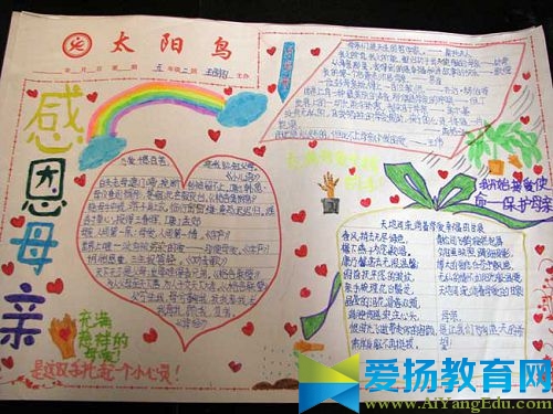 母亲节手抄报简单又漂亮图片大全_庆祝母亲节手抄报图片