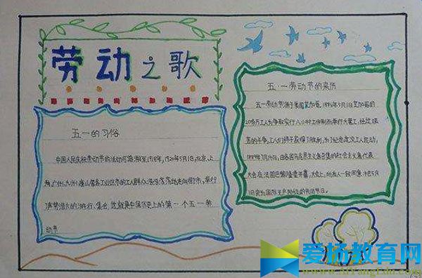 五一劳动节手抄报图片